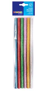 Limstavar glitter &#216;11 mm, 6 st
