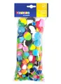 Pompoms flerfärgade 100 st