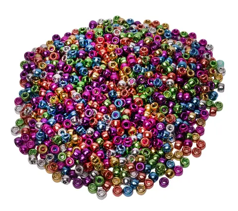 Kongopärlor metallic Ø9 mm, 2000 st