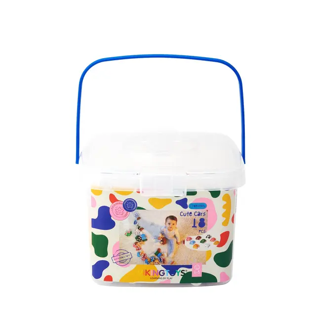 Viking toys Cute cars kjøretøy i bøtte L8 cm, 18 stk 