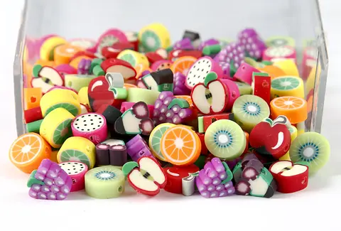 Lerpärlor frukt 10 mm, 200 st