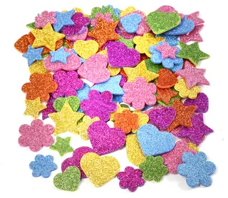Velourfigurer glitter &#216;19-29 mm, 800 st
