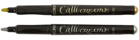 Kalligrafipennor guld och silver 2,4 mm