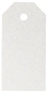 Manillam&#228;rken vit glitter L10 cm, 15 stk