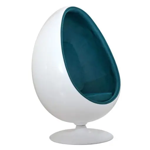 Ägget stol turkos Ø96 x H136 cm 
