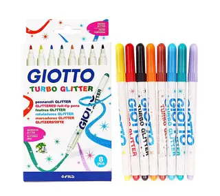 Giotto Turbo glitterpennor 8 st