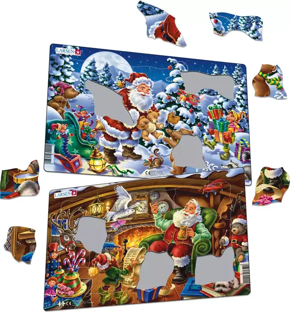 Pussel Jultomten 2 x 15 bitar 