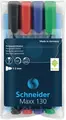 Schneider Maxx 130 m&#228;rkpenna 4-pack Rund, 1-3 mm