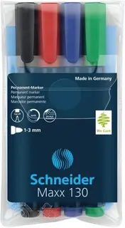 Schneider Maxx 130 m&#228;rkpenna 4-pack Rund, 1-3 mm