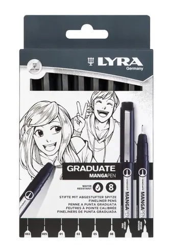 Lyra Graduate Mangapen set 8 st