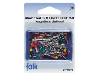 Knappn&#229;lar med plasthuvud 75 st