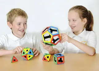Polydron magnetbyggset 50 delar