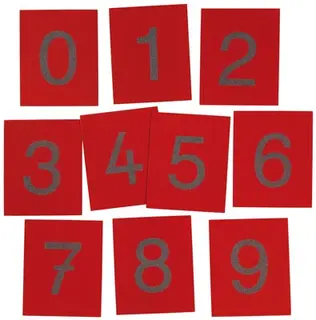 Sandpappers-siffror L16 x H13 cm, 9 st