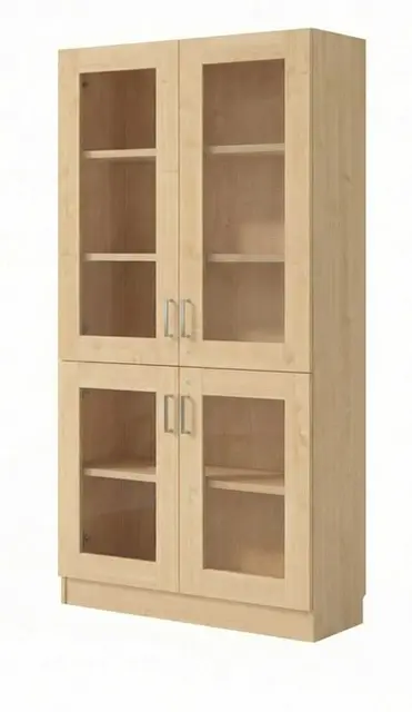 Tora materialskåp med glasdörrar natur B100 x D32 x H200 cm 