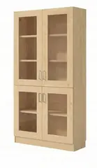 Tora materialskåp med glasdörrar B100 x D32 x H200 cm