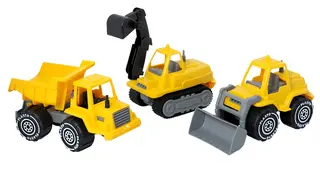 Anläggningsmaskiner set L23 cm, 3 st