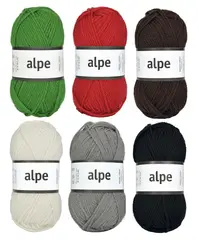 Alpe ullgarn julfärger 6 kg 120 nystan