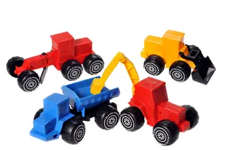 Anläggningsmaskiner set L14-20 cm, 4 st