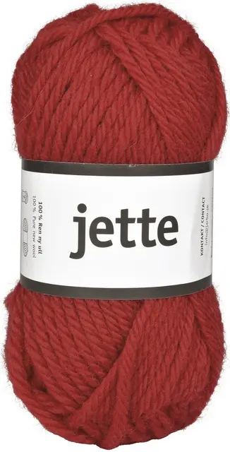 Jette ullgarn röd 50 g 
