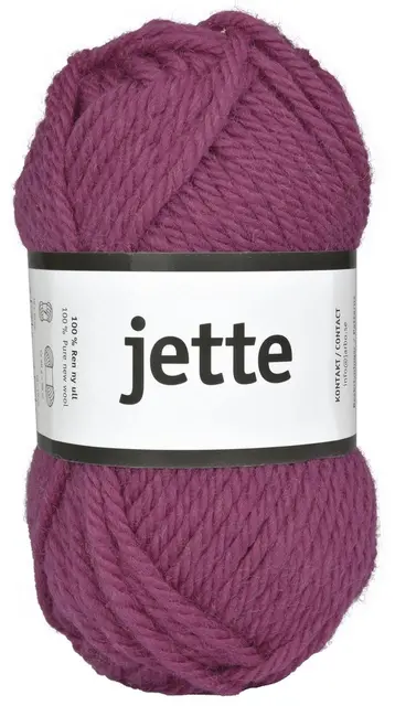 Jette ullgarn cerise 50 g 