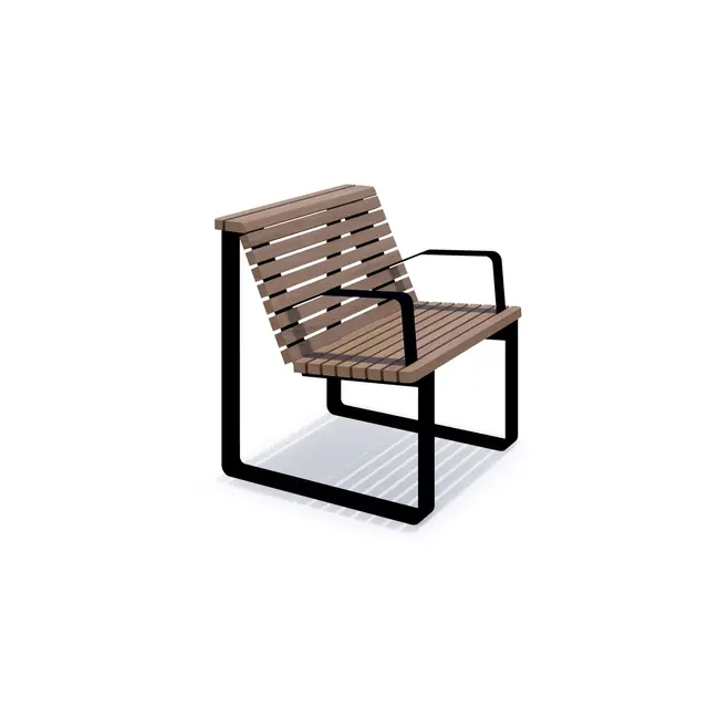 Brenna stol med rygg og armlener 