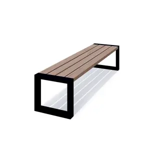Line bänk utan rygg L196 x B48 x H43 cm