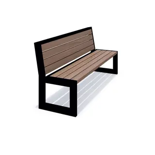 Line bänk med rygg L188 x B60,4 x H86 cm