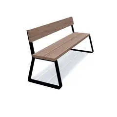 Uno bänk med ryggstöd L176 x B63 x H90 cm