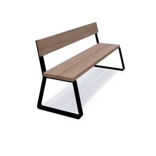 Uno bänk med ryggstöd L176 x B63 x H90 cm
