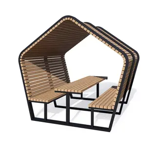 Fresh paviljong med bord L260 x B200 x H208 cm