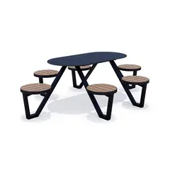 Garden parkbord oval L266 x B186 x H75 cm