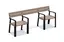 Deila bänk med rullstolplats L213 x B58 x H85 cm