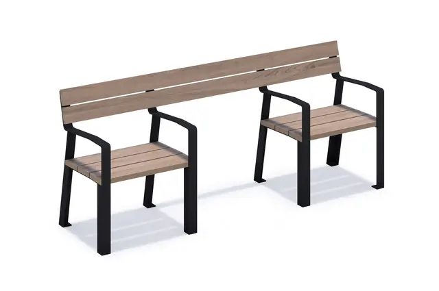 Deila bänk med rullstolplats L213 x B58 x H85 cm 