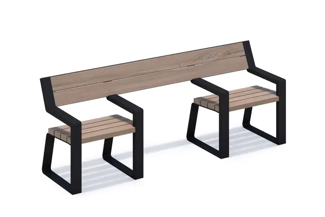 Uno bänk med rullstolsplats L218 x B60 x H80 cm 