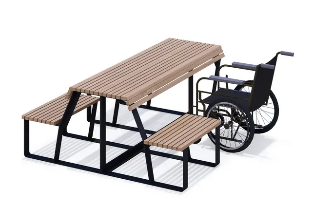 Brenna picknickbord med rullstolsplats L178 x B200 x H79 cm 