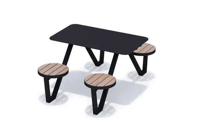 Garden bordsgrupp m/rullstolsplats rund L227 x B140 x H75 cm 