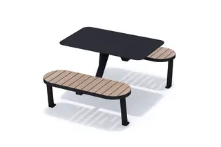 Garden bordsgrupp m/rullstolsplats oval L227 x B130 X H75 cm