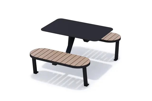 Garden bordsgrupp m/rullstolsplats oval L227 x B130 X H75 cm 