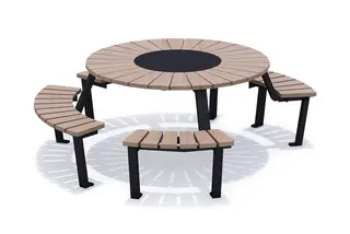 Delia bordsgrupp med rullstolsplats L227 x B227 x H74 cm