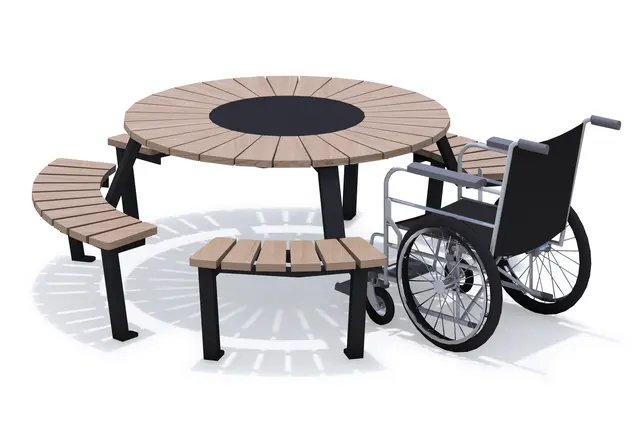 Delia bordsgrupp med rullstolsplats L227 x B227 x H74 cm 