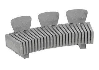ReBnew Vertebra böjd bänk med rygg L200 x B61 x H79/45 cm