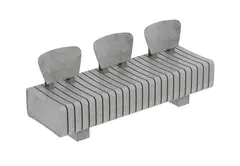 ReBnew Vertebra bänk med rygg L185 x B61 x H79/45 cm