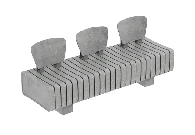 ReBnew Vertebra bänk med rygg L185 x B61 x H79/45 cm 