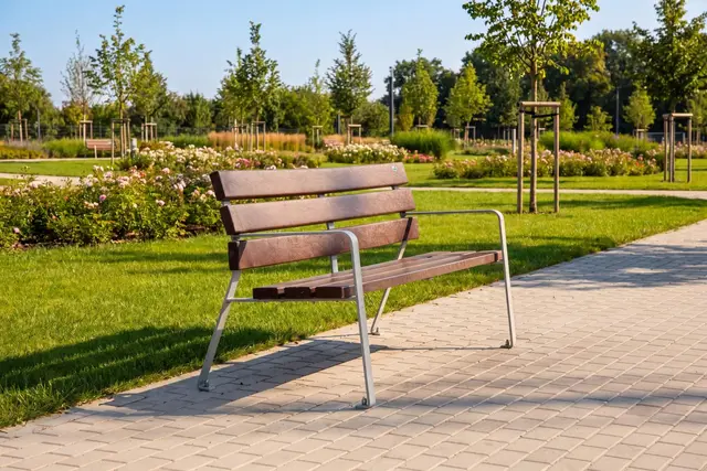 ReBnew Ecosens parkbänk L180 x B73 x H85/44 cm 