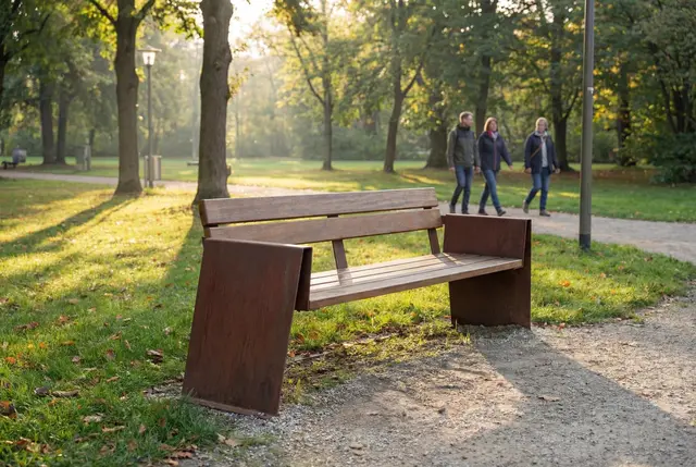 ReBnew Alp parkbänk L220 x B61 x H83/46 cm 
