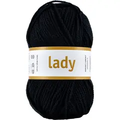 Lady akrylgarn svart 50 g