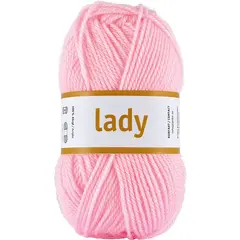 Lady akrylgarn ljusrosa 50 g