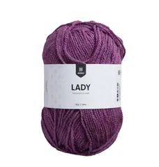 Lady akrylgarn lila 50 g