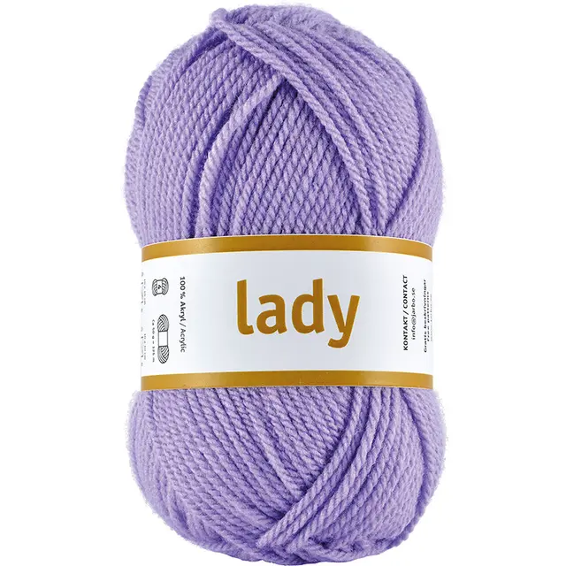 Lady akrylgarn ljuslila 50 g 