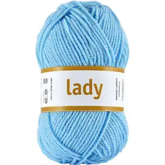 Lady akrylgarn ljusbl&#229; 50 g